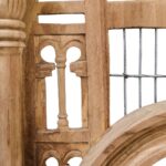AMARI Cathedral Bird Cage – Handcrafted mahogany birdcage with Gothic design, 235 cm tall. Luxury décor or aviary statement piece.