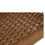 RICHARD 3 Seat Sofa by Verdara Living with Danish white brushed eucalyptus frame, light grey cushions and woven rope back for Scandinavian-inspired outdoor elegance.