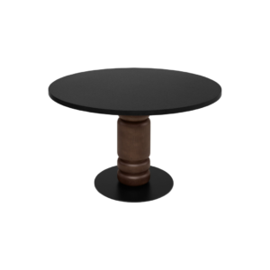 BEADS Dining Table with round Black Rock laminate top and sculptural turned beechwood pedestal base – 120 cm diameter modern centrepiece. Let me know if you’d like this format applied to the rest of your products too. Ask ChatGPT