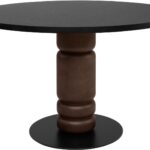 BEADS Dining Table with round Black Rock laminate top and sculptural turned beechwood pedestal base – 120 cm diameter modern centrepiece. Let me know if you’d like this format applied to the rest of your products too. Ask ChatGPT