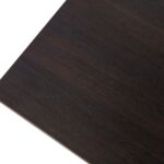 ELLIOT Bar Table 110x70 with dark Wengue top and light bronze powder-coated steel base – modern bar-height table.