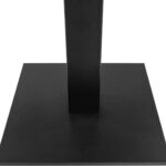 ELLIOT Natural Dining Table 70x70 with solid oak top and black powder-coated steel base, featuring a stain-protective PU finish.