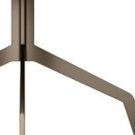 RAZOR Bro Coffee Table with grey travertine top and brushed bronze base – luxury round table for designer lounges and modern interiors, Ø70cm x 40cm.