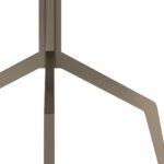 RAZOR Bro Dining Table with grey travertine top and brushed bronze stainless steel base – 120cm round dining table for modern luxury interiors.