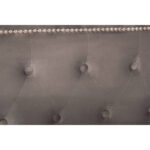 VELAR Grey Ottoman Kingsize Bed with plush velvet upholstery, button-tufted headboard, stud detailing, and integrated ottoman storage base.