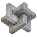 NASON Grey Marble Knot Sculpture handcrafted from solid grey marble with natural veining, featuring a modern knot design.