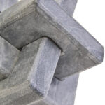 NASON Grey Marble Knot Sculpture handcrafted from solid grey marble with natural veining, featuring a modern knot design.