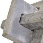 NASON Grey Marble Knot Sculpture handcrafted from solid grey marble with natural veining, featuring a modern knot design.