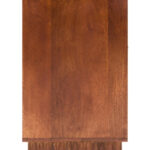 OLIVÉ Mangowood Sideboard – four-door carved mango wood sideboard with hammered details and interlocking motif.