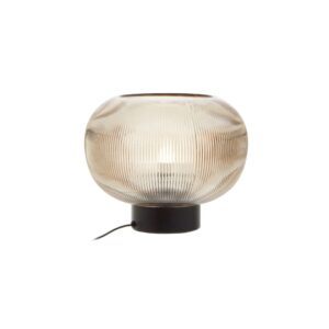 ECHO Ribbed Smoked Glass Table Lamp