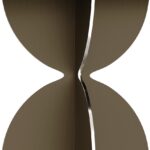 RAY Console Table – modern console with oak veneer top and sculptural stainless steel base.
