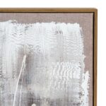 OUTLOOK Hand Painted Canvas in Frame featuring textured brushwork, neutral palette, and contemporary composition.
