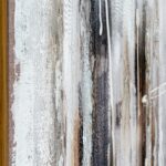 OUTLOOK Hand Painted Canvas in Frame featuring textured brushwork, neutral palette, and contemporary composition.