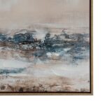 Vaydra Hand Painted Canvas In Frame with layered brushstrokes and sleek modern frame in neutral tones.