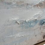 Vaydra Hand Painted Canvas In Frame with layered brushstrokes and sleek modern frame in neutral tones.