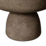 VIRA Small Textured Grey Aluminium Pedestal Bowl with elevated base and tactile finish displayed on a modern console table.