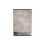 Stratos Hand Painted Canvas In Frame featuring layered brushstrokes in cool neutral tones and a contemporary framed finish.