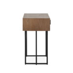 BEZO Walnut Console Unit – walnut elm wood console with black iron frame, modern design for luxury contemporary interiors.