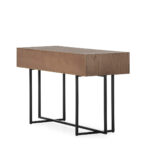 BEZO Walnut Console Unit – walnut elm wood console with black iron frame, modern design for luxury contemporary interiors.