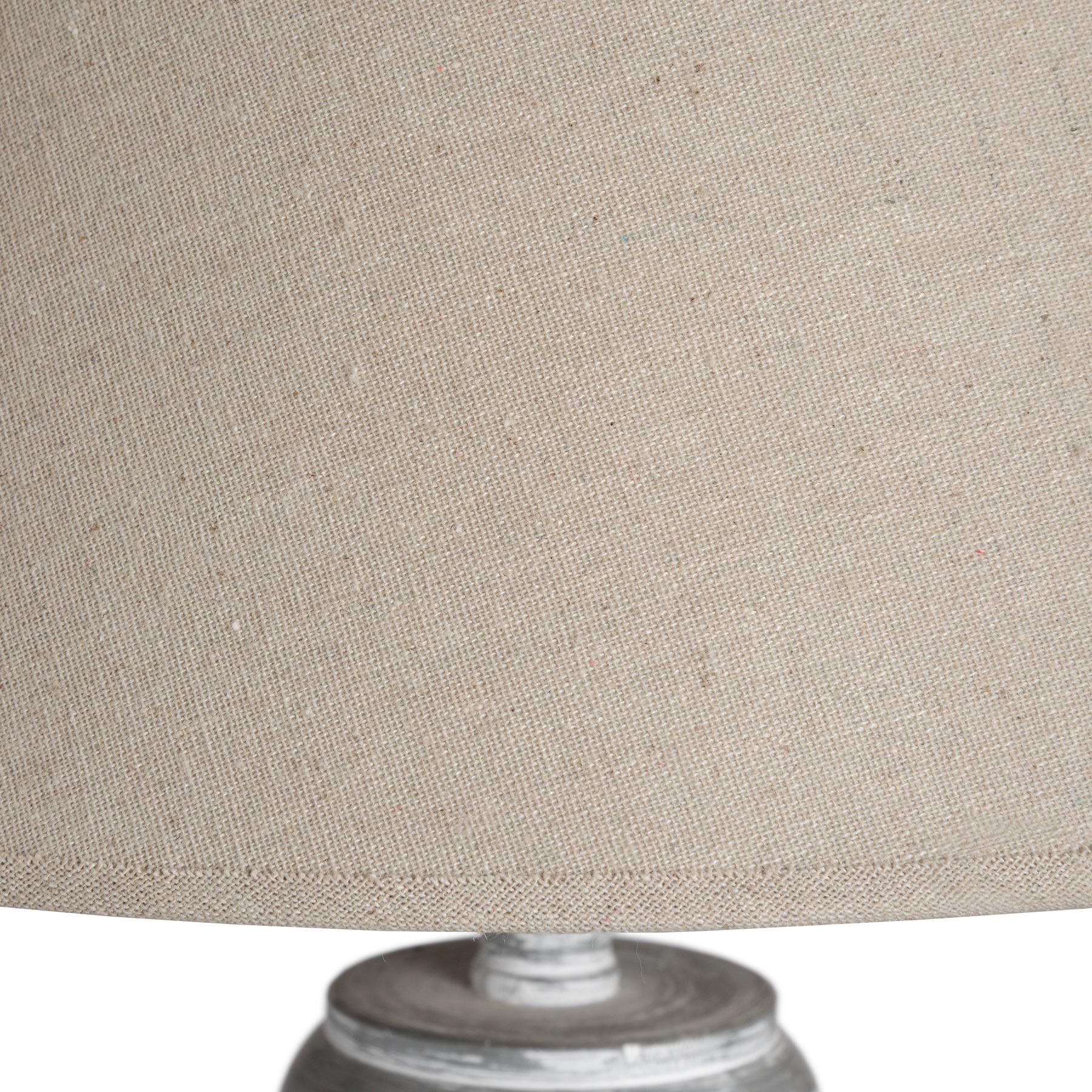 ITHACA Floor Lamp – Handcrafted Floor Lamp with Neutral Washed Wood Base and Linen Shade