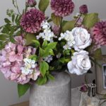 BLOOMVILLE Urn Stone Vase – Handcrafted ceramic urn vase with weathered stone texture, ideal for faux flowers or as a decorative accent.