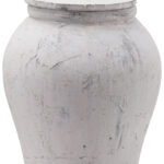 BLOOMVILLE Large Stone Ginger Jar – Handcrafted ceramic jar with stone-effect texture, perfect for faux florals or standalone decorative styling.