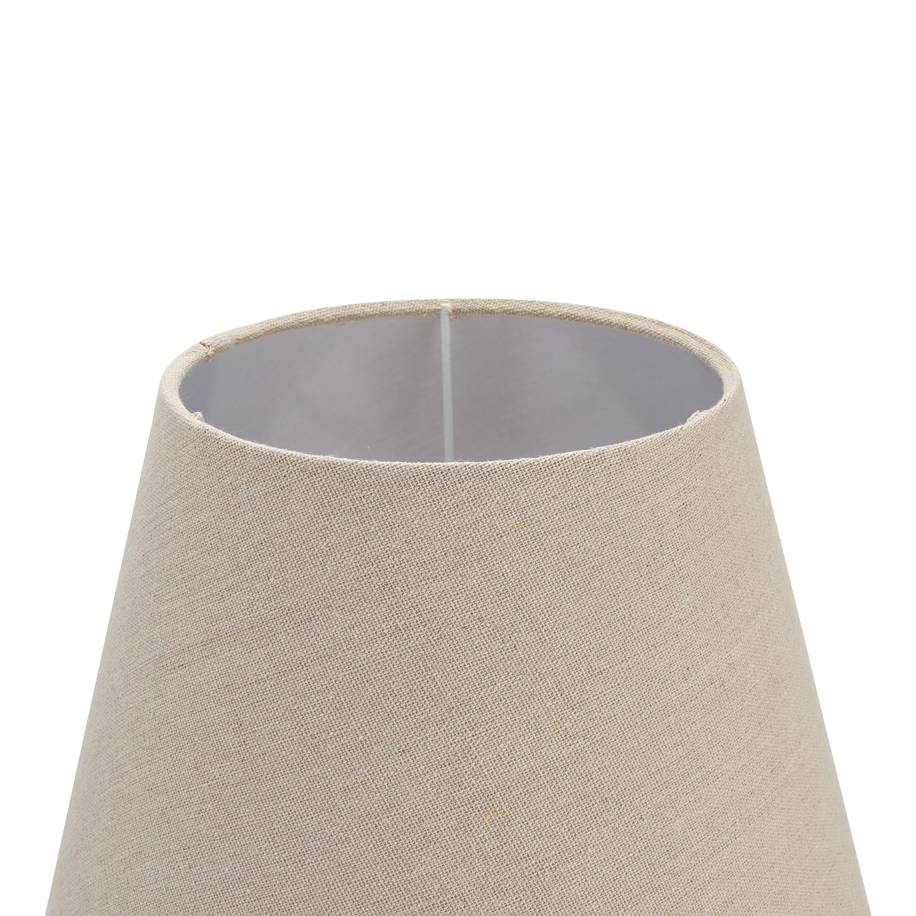 INCIA Column Table Lamp – Handcrafted grey-washed wooden lamp with column base and neutral linen shade, ideal for rustic or cottagecore interiors.