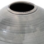 GARDA Grey Glazed Tiber Vase – Handcrafted grey ceramic vase with distressed glaze and elegant finish, ideal for versatile home or retail displays.