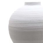 TIBER Large Matt White Ceramic Vase – oversized matte white ceramic vase with smooth, textured finish, perfect for statement styling in modern or neutral interiors.