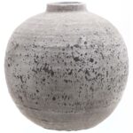 TIBER Stone Ceramic Vase – modern stone-effect ceramic vase with smooth curves, perfect for floral displays or as a standalone decorative piece.