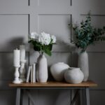 REGOLA Matt White Ceramic Vase – sleek matte white ceramic vase with soft curves and minimalist form, perfect for fresh or faux floral displays.