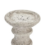 Small stone-textured ceramic candle holder from the Tiber collection