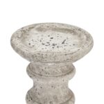 TIBER Medium Stone Candle Holder – medium stone-effect ceramic pillar for decorative and candle displays