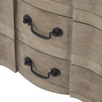 COPGROVE Collection 3 Drawer Bedside Table – Handcrafted Hardwood Bedside Table with Washed Brown Finish and Three Drawers