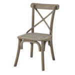 COPGROVE Collection Cross Back Chair – Handcrafted Wooden Chair with Rush Seat and Classic Cross-Back Design