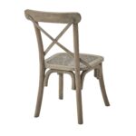 COPGROVE Collection Cross Back Chair – Handcrafted Wooden Chair with Rush Seat and Classic Cross-Back Design