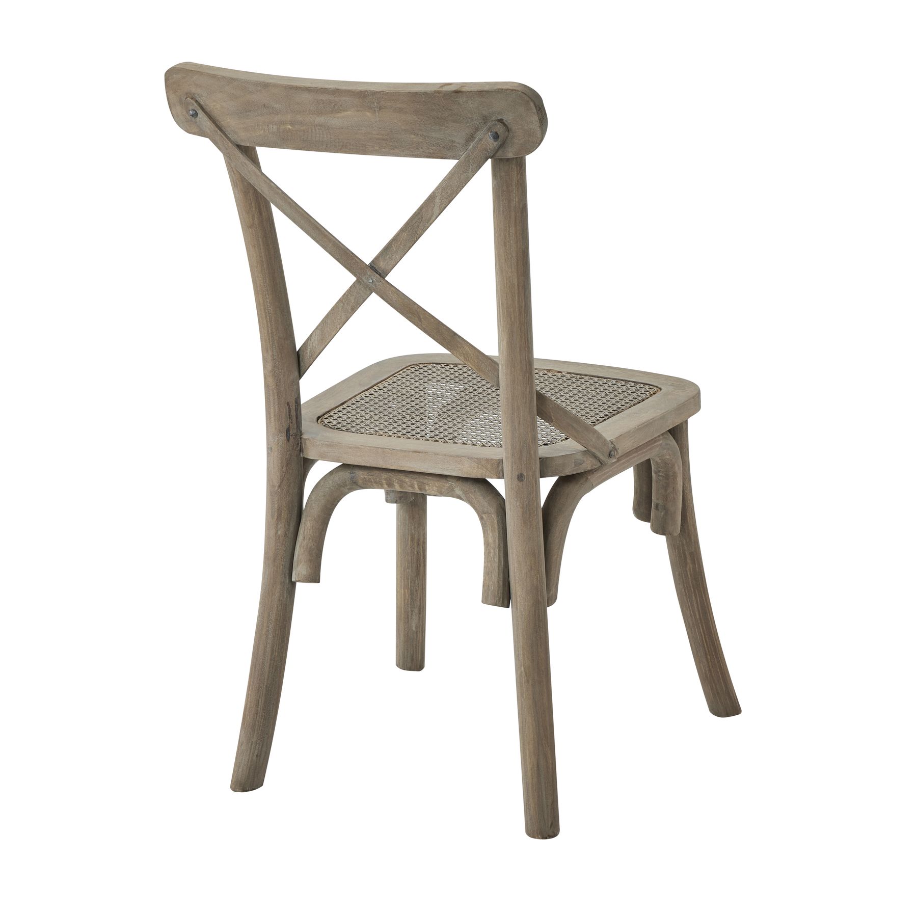 COPGROVE Collection Cross Back Chair – Handcrafted Wooden Chair with Rush Seat and Classic Cross-Back Design