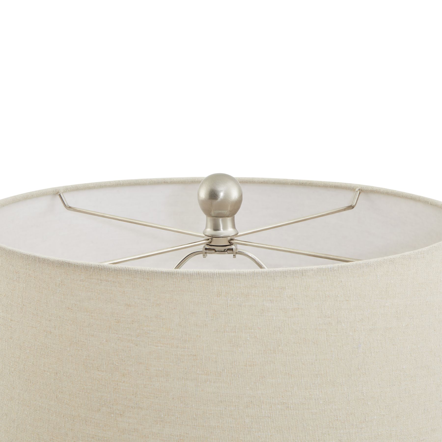 LATTICE Ceramic Table Lamp with neutral cream lattice base and natural linen shade for versatile interior décor.