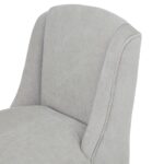 COMPTON Grey Bar Stool – Light grey upholstered bar stool with solid wood frame, offering timeless style and lasting durability for modern or traditional interiors.