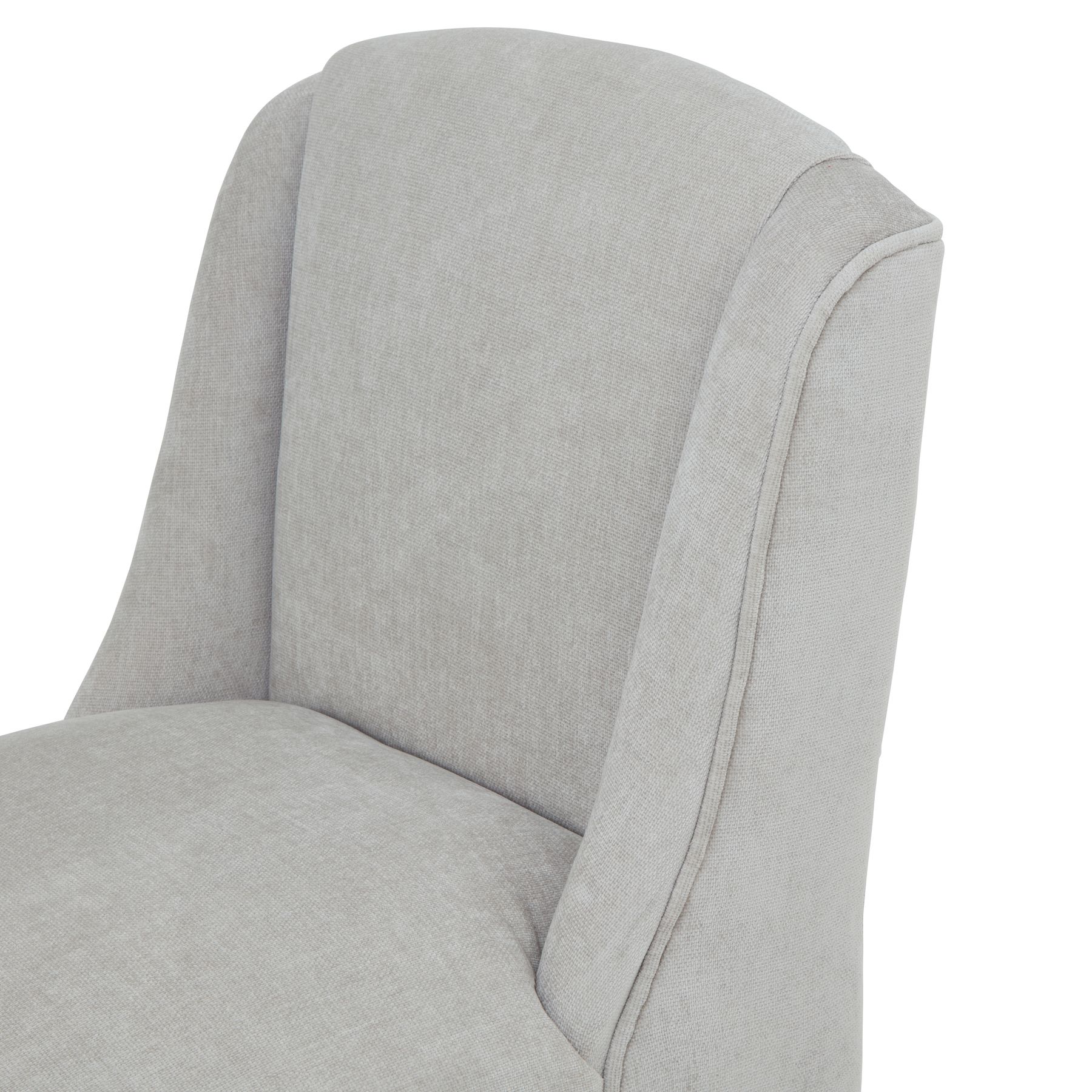 COMPTON Grey Bar Stool – Light grey upholstered bar stool with solid wood frame, offering timeless style and lasting durability for modern or traditional interiors.