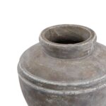SIENA Brown Water Pot – Handcrafted ceramic urn-style water pot with distressed brown finish, suitable for live or artificial arrangements.