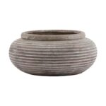 The Siena Brown Round Ribbed Planter combines textured ribbing and a weathered brown finish for timeless indoor and outdoor style — perfect for statement greenery.