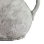 ATHENA Stone Jug – Handcrafted distressed grey ceramic jug with elegant curves, suitable for fresh flowers or standalone Mediterranean-inspired décor.