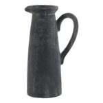 AMALFI Grey Tall Jug – Sculptural ceramic jug with matte grey finish and Mediterranean design