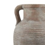 SIENA Large Brown Amphora Pot – Handcrafted ceramic amphora-style pot with ribbed design and weathered brown finish, ideal for indoor or outdoor use.