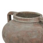 SIENA Brown Large Pelike Pot – Handcrafted ceramic pot with weathered terracotta finish and twin handles, inspired by Mediterranean design.