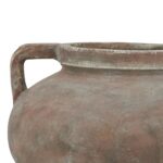 SIENA Brown Large Pelike Pot – Handcrafted ceramic pot with weathered terracotta finish and twin handles, inspired by Mediterranean design.