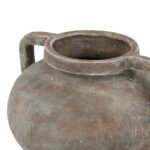 SIENA Brown Pelike Pot – Handcrafted ceramic Mediterranean-style pot with twin handles and weathered terracotta finish.
