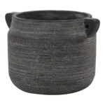 AMALFI Grey Hydria Pot – Handcrafted ceramic Mediterranean-style pot with weathered grey finish