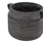 AMALFI Grey Hydria Pot – Handcrafted ceramic Mediterranean-style pot with weathered grey finish